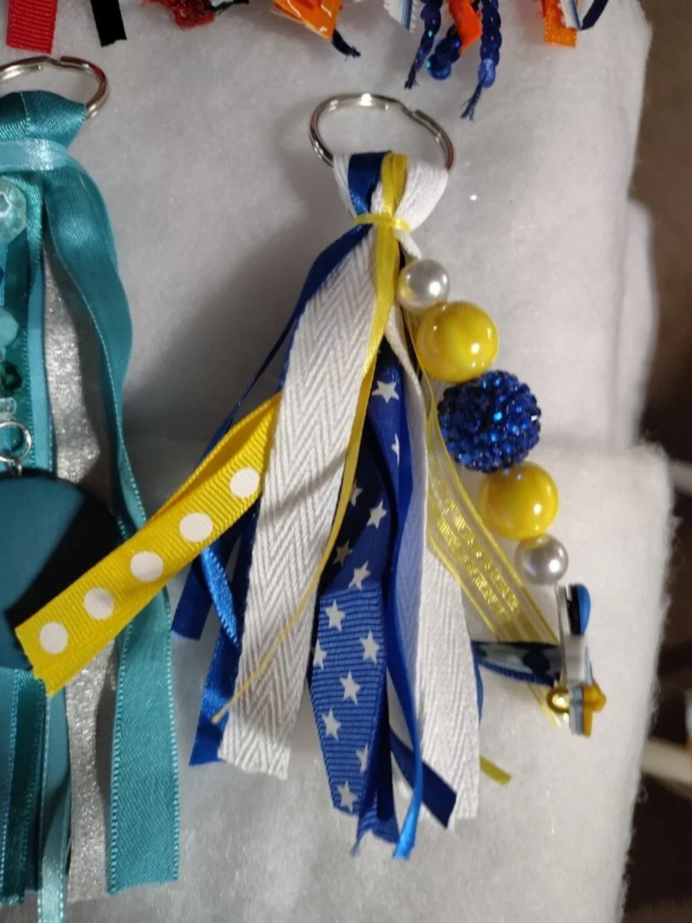 Enchanting Artisan Handmade Ribbon Tassel For Bags/Keychain/With Charm